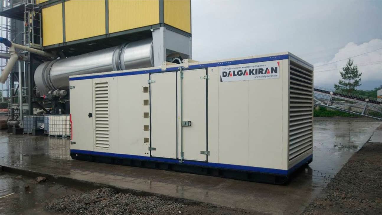 Дизельные генераторы Dalgakiran для асфальто-бетонного заводов