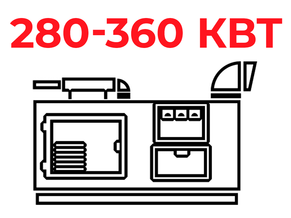 Дизель-генератори від 280 до 360 кВт